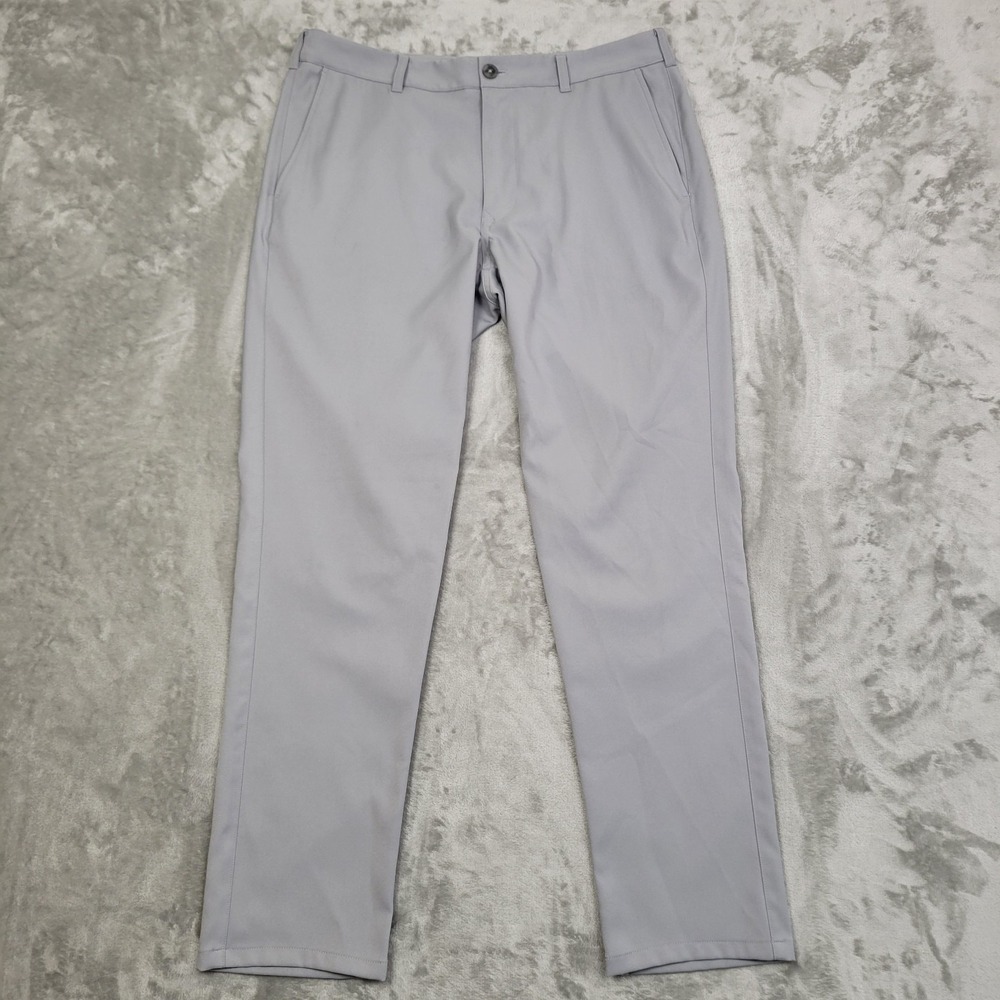 Mizzen Main Pants Grey Men's Size 34x30 Polyester Chino Performance Golf